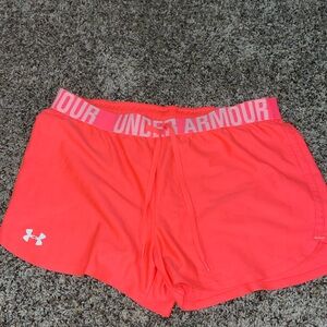 Neon Orange Under Armour Shorts